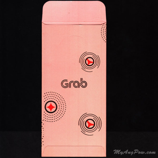 Grab Ang Pow 2018 – Tenkiu Fa Cai ! (Salmon Red) Back View with open lid.