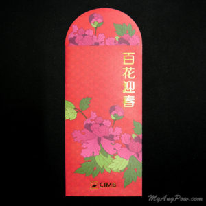 CIMB Bank Flower Blossom Ang Pow 2018 Front View with open lid.